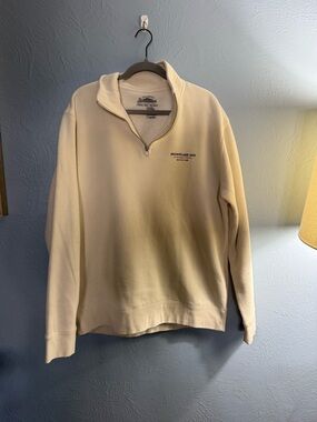 Stranahan distillery Cream Quarter-Zip Sweater